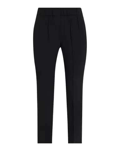 Brunello Cucinelli Silk Crepe Slim-Leg Ankle Pull-On Pants | Thumbnail 1