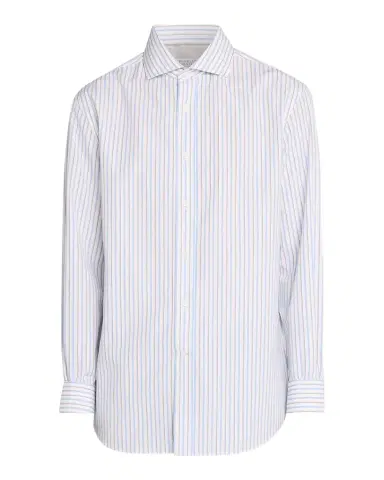 Brunello Cucinelli Men's Cotton Variegated Stripe Button-Down Shirt | Thumbnail 1 Brunello Cucinelli Men's Cotton Variegated Stripe Button-Down Shirt | Thumbnail 1