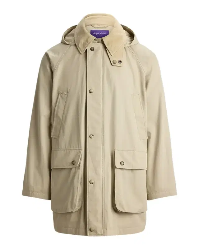 Ralph Lauren Purple Label Men 's Ventile Twill Hooded Car Coat