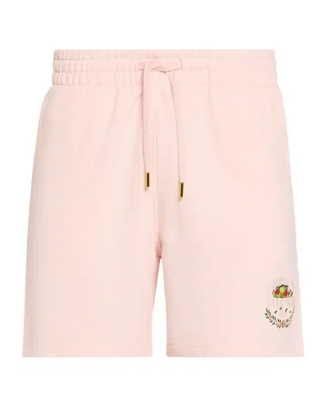 Casablanca x Pink Laduree Men 's Embroidered Sweat Shorts