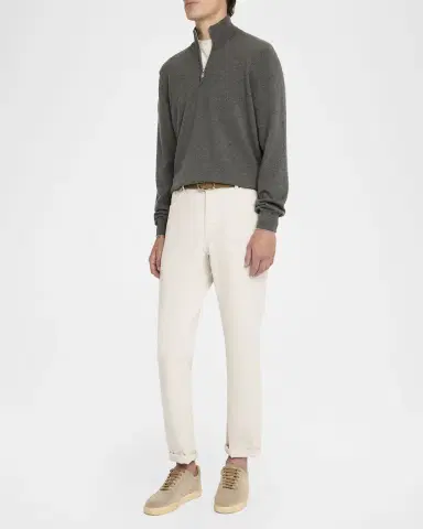Brunello Cucinelli Men's Cashmere Quarter-Zip Sweater | Thumbnail 2