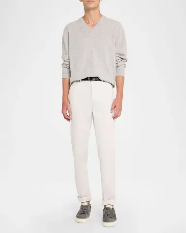 Brunello Cucinelli Men's Cashmere V-Neck Sweater | Thumbnail 2