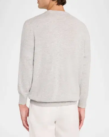 Brunello Cucinelli Men's Cashmere V-Neck Sweater | Thumbnail 3