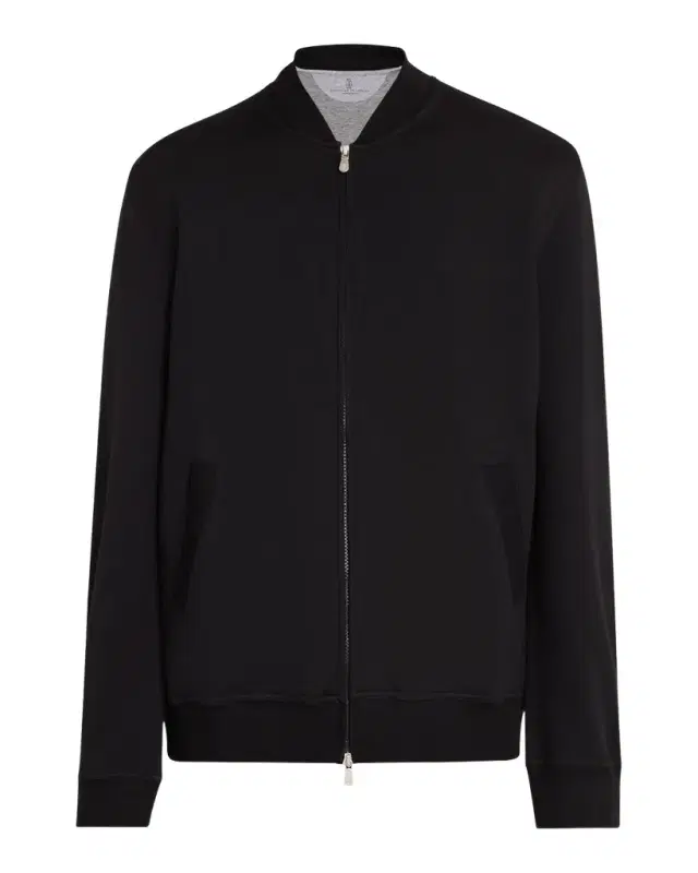Brunello Cucinelli Men 's Bomber Full-Zip Sweatshirt