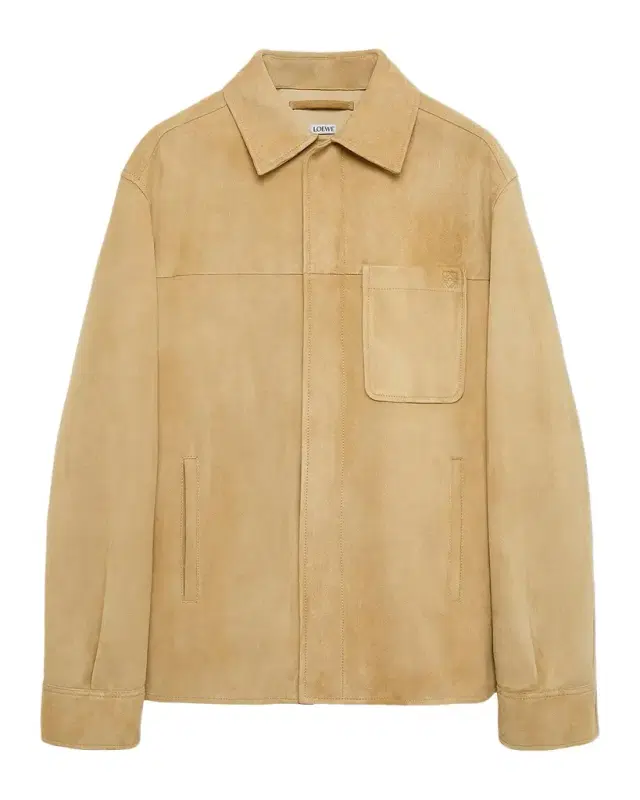 Loewe Men 's Suede Drop-Shoulder Overshirt