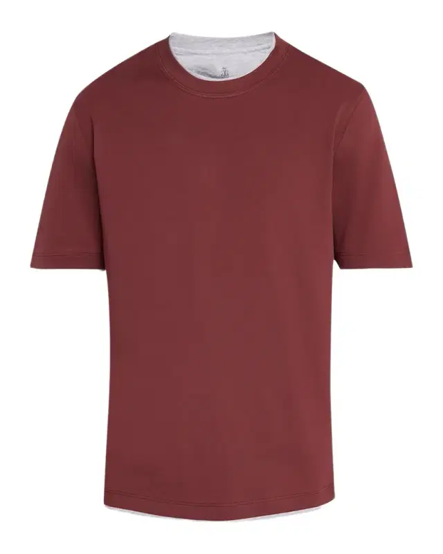 Brunello Cucinelli Men 's Cotton Crewneck Tipped T-Shirt