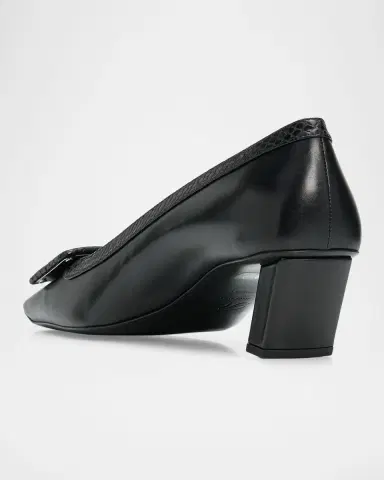 Roger Vivier 45mm Belle Vivier Embossed Leather Pumps | Thumbnail 4 Roger Vivier 45mm Belle Vivier Embossed Leather Pumps | Thumbnail 4