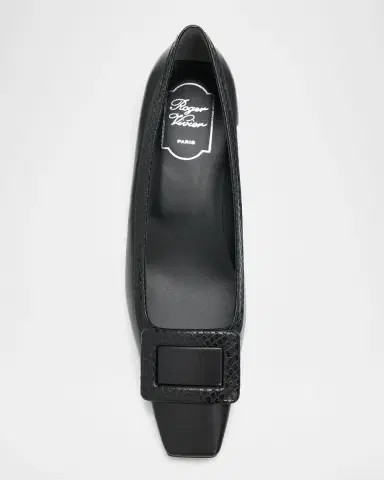 Roger Vivier 45mm Belle Vivier Embossed Leather Pumps | Thumbnail 6 Roger Vivier 45mm Belle Vivier Embossed Leather Pumps | Thumbnail 6