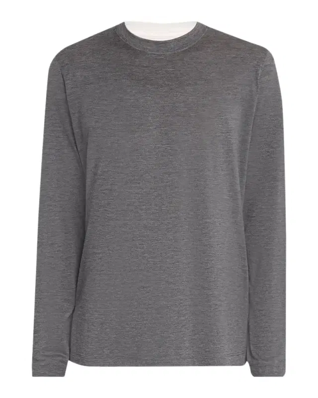 Brunello Cucinelli Men 's Silk and Cotton Long-Sleeve Crewneck T-Shirt