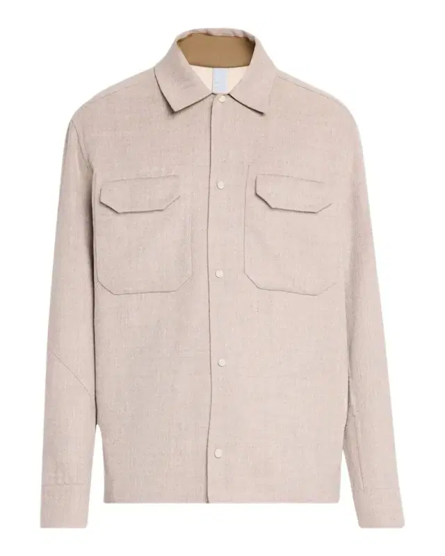 Sease Men 's Double Wool-Cashmere Overshirt