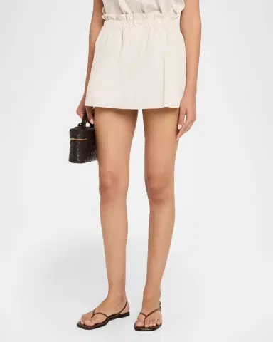 Vince Mid-Rise Cotton Mini Skirt | Thumbnail 4 Vince Mid-Rise Cotton Mini Skirt | Thumbnail 4