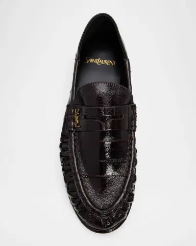 Saint Laurent Le Eel Leather Penny Loafers | Thumbnail 4 Saint Laurent Le Eel Leather Penny Loafers | Thumbnail 4