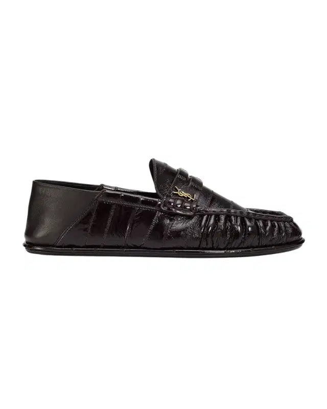 Saint Laurent Le Eel Leather Penny Loafers