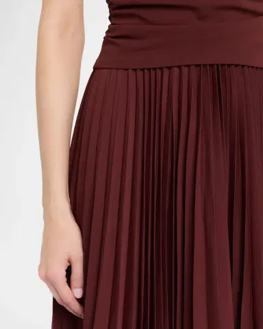 Tanya Taylor Carly Sleeveless Pleated Midi Dress | Thumbnail 5