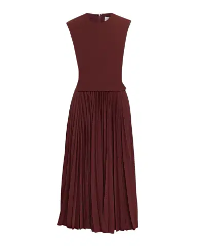 Tanya Taylor Carly Sleeveless Pleated Midi Dress | Thumbnail 1