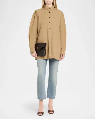 Saint Laurent Cassandre Large Leather Envelope Clutch | Thumbnail 5