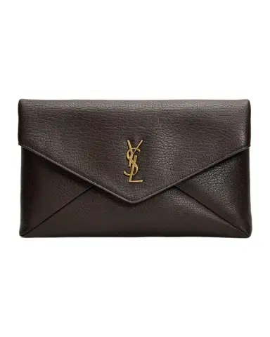Saint Laurent Cassandre Large Leather Envelope Clutch | Thumbnail 1