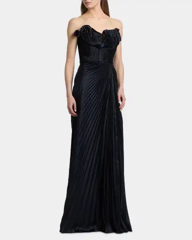 Amur Kaylani Pleated Gown | Thumbnail 4 Amur Kaylani Pleated Gown | Thumbnail 4