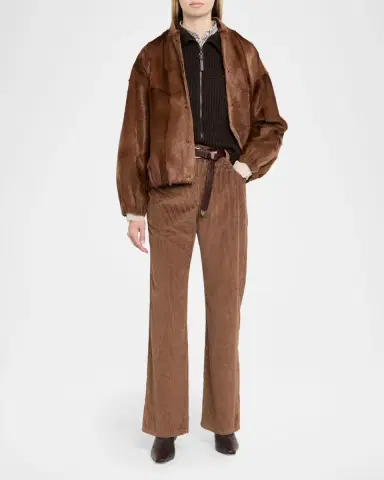 Brunello Cucinelli Shimmering Cashmere-Wool Rib Zip Cardigan | Thumbnail 2 Brunello Cucinelli Shimmering Cashmere-Wool Rib Zip Cardigan | Thumbnail 2