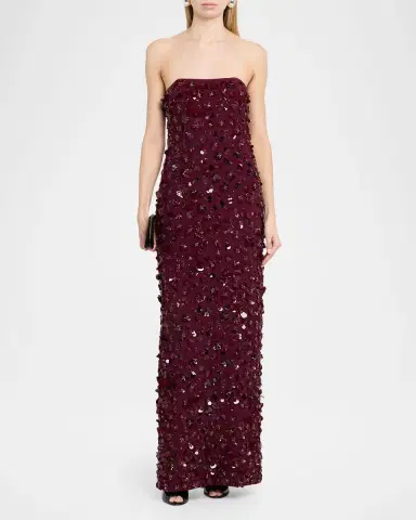 Simkhai Serafina Strapless Sequin Column Gown | Thumbnail 2