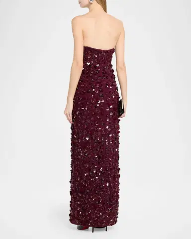 Simkhai Serafina Strapless Sequin Column Gown | Thumbnail 3