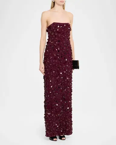Simkhai Serafina Strapless Sequin Column Gown | Thumbnail 4