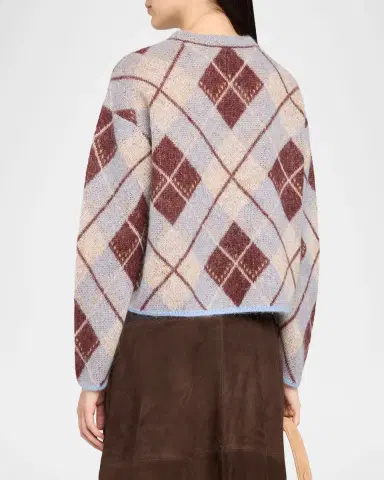 TANYA TAYLOR Sybil Argyle Sweater | Thumbnail 3 TANYA TAYLOR Sybil Argyle Sweater | Thumbnail 3
