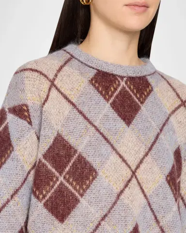 TANYA TAYLOR Sybil Argyle Sweater | Thumbnail 5 TANYA TAYLOR Sybil Argyle Sweater | Thumbnail 5