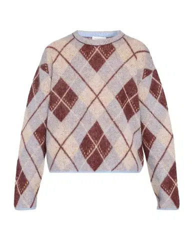 TANYA TAYLOR Sybil Argyle Sweater | Thumbnail 1 TANYA TAYLOR Sybil Argyle Sweater | Thumbnail 1