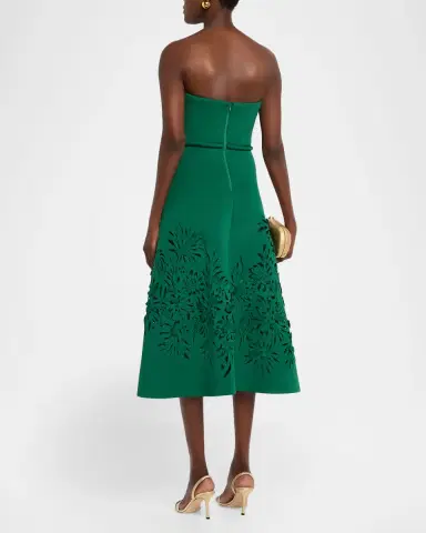 BADGLEY MISCHKA Cutout Strapless Sweetheart Midi Dress | Thumbnail 3