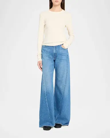 Mother The Long-Sleeve Itty Bitty Crop Tee | Thumbnail 2 Mother The Long-Sleeve Itty Bitty Crop Tee | Thumbnail 2