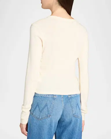 Mother The Long-Sleeve Itty Bitty Crop Tee | Thumbnail 3 Mother The Long-Sleeve Itty Bitty Crop Tee | Thumbnail 3