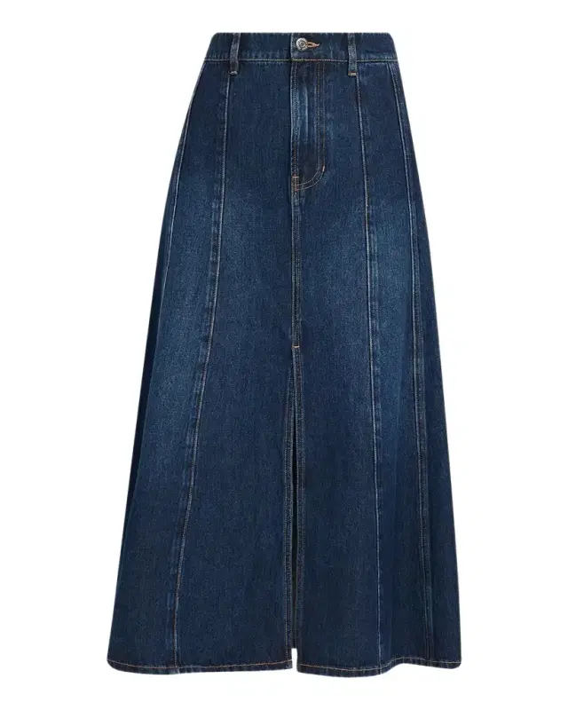 Veronica Beard Nasreen Denim Midi Skirt