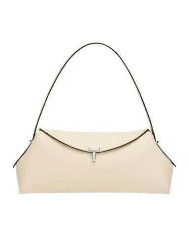 TOTEME T-Lock Grained Leather Shoulder Bag | Thumbnail 1 TOTEME T-Lock Grained Leather Shoulder Bag | Thumbnail 1