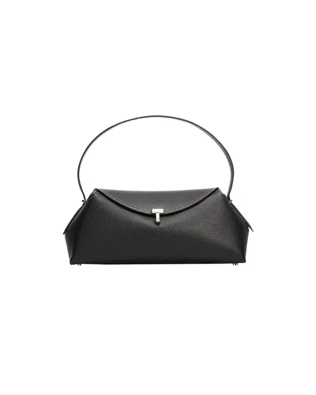 Toteme T-Lock Grained Leather Shoulder Bag
