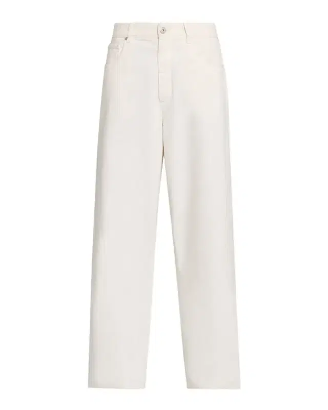 Authentic Denim Relaxed Wide-Leg Jeans With Monili