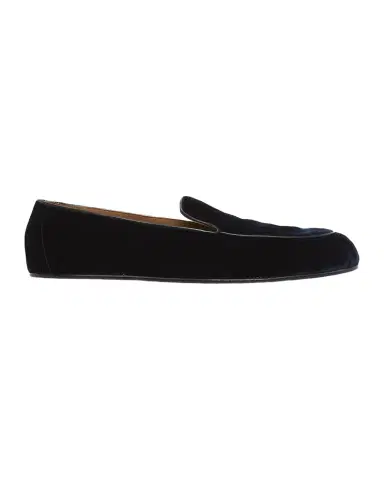 TOM FORD Boutique Men's Leo Leather-Trim Velvet Smoking Slippers | Thumbnail 1