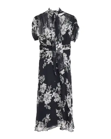 Rickie Freeman for Teri Jon Floral-Print Silk Chiffon Midi Dress | Thumbnail 1