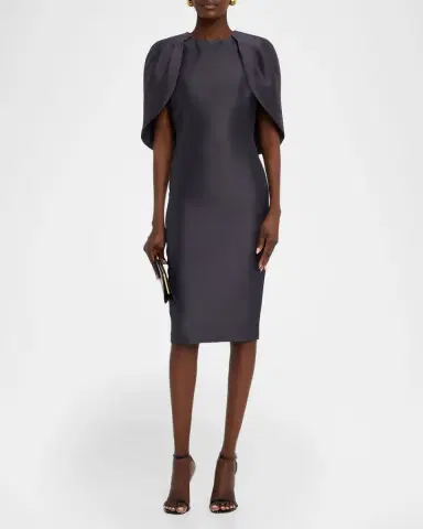BADGLEY MISCHKA Cape-Sleeve Bodycon Midi Dress | Thumbnail 2 BADGLEY MISCHKA Cape-Sleeve Bodycon Midi Dress | Thumbnail 2
