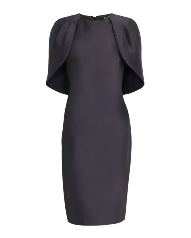 Badgley Mischka Cape-Sleeve Bodycon Midi Dress