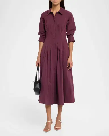 Simkhai Jazz Pintuck Midi Shirtdress | Thumbnail 2 Simkhai Jazz Pintuck Midi Shirtdress | Thumbnail 2