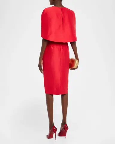 BADGLEY MISCHKA Cape-Sleeve Bodycon Midi Dress | Thumbnail 3 BADGLEY MISCHKA Cape-Sleeve Bodycon Midi Dress | Thumbnail 3