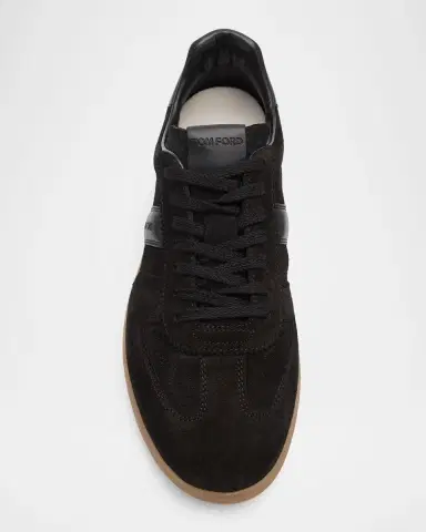 Tom Ford Men's Suede T Low-Top Sneakers | Thumbnail 4
