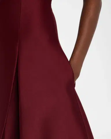 Badgley Mischka Pleated A-Line Midi Dress | Thumbnail 5 Badgley Mischka Pleated A-Line Midi Dress | Thumbnail 5