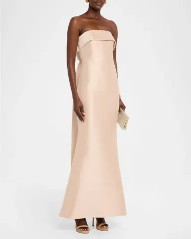 BADGLEY MISCHKA Strapless Bow-Back Trumpet Gown | Thumbnail 4 BADGLEY MISCHKA Strapless Bow-Back Trumpet Gown | Thumbnail 4