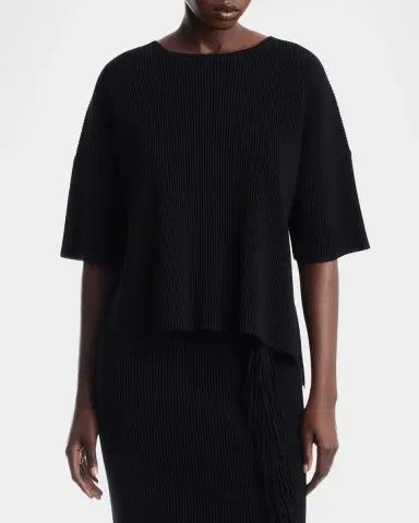 Emporio Armani Fringe-Hem Ottoman Ribbed Knit Cardigan | Thumbnail 4 Emporio Armani Fringe-Hem Ottoman Ribbed Knit Cardigan | Thumbnail 4