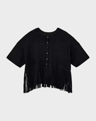Emporio Armani Fringe-Hem Ottoman Ribbed Knit Cardigan | Thumbnail 7 Emporio Armani Fringe-Hem Ottoman Ribbed Knit Cardigan | Thumbnail 7
