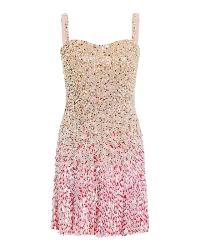 Jenny Packham Nima Sleeveless Embellished Mini Cocktail Dress