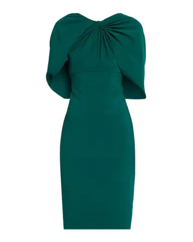 Aidan Mattox Twist-Front Cape Stretch Crepe Dress | Thumbnail 1 Aidan Mattox Twist-Front Cape Stretch Crepe Dress | Thumbnail 1