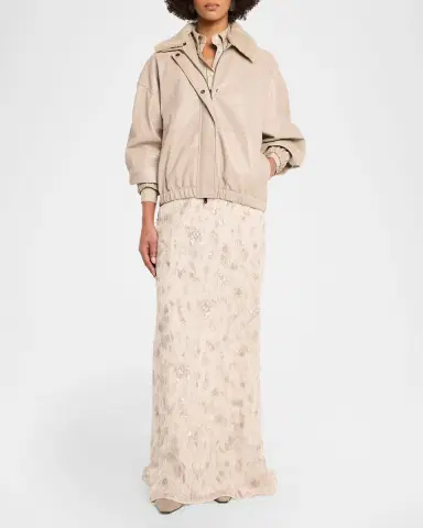 Brunello Cucinelli Animalier Sequin Feathered Skirt | Thumbnail 2 Brunello Cucinelli Animalier Sequin Feathered Skirt | Thumbnail 2